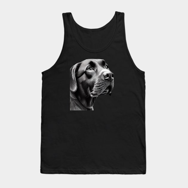 Black Labrador Dog Tank Top by KayBee Gift Shop